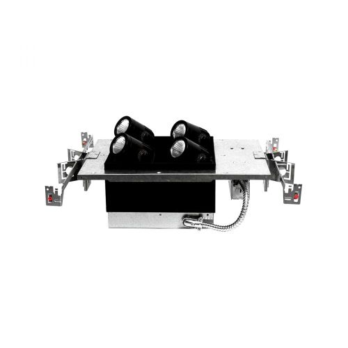 WAC Lighting 120V 4-Light LED Precision Multiple 2X2 Light Housing with Light Engine in Black - MT4LD221NE-F930-BK