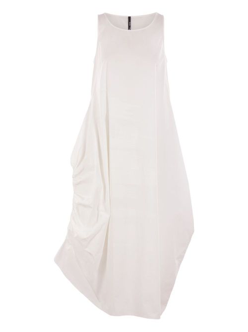 Sleeveless asymmetrical dress - White