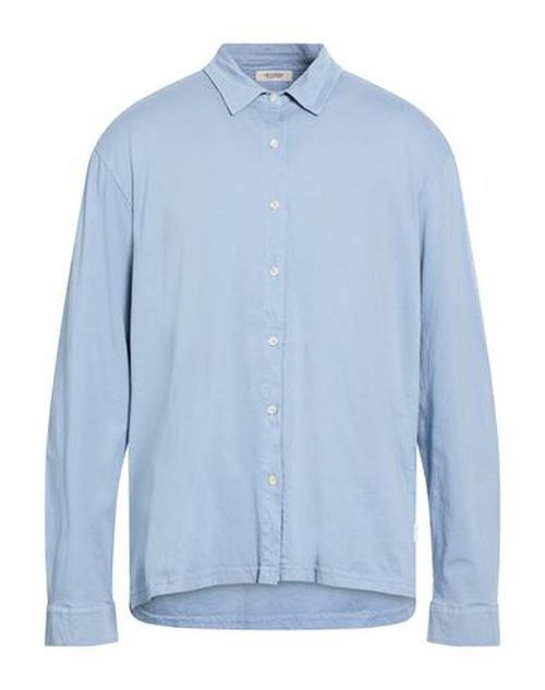 Man Shirt Light blue Size L Cotton