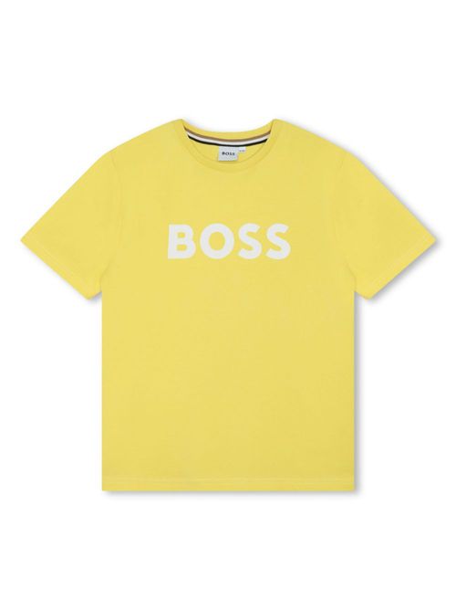 Logo-print cotton T-shirt - Yellow