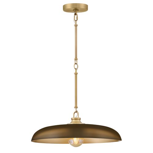 Lacquered Brass LED Pendant from the Sadie Collection