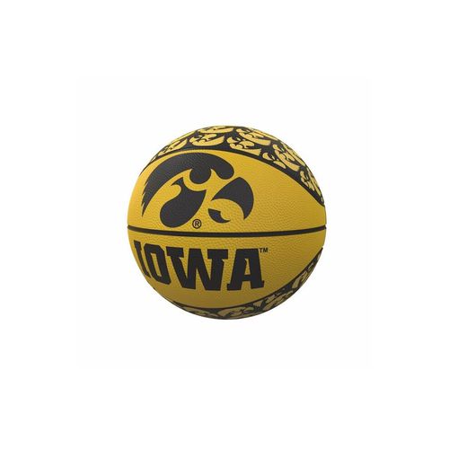 Logo Brands 155-91MR-1 Iowa Repeating Logo Mini-Size Rubber Basketball