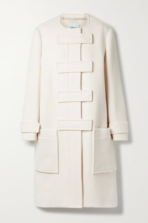 Wool-blend Coat - White - UK8