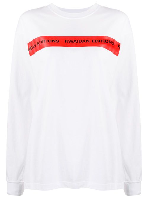 Striped logo sweatshirt - White