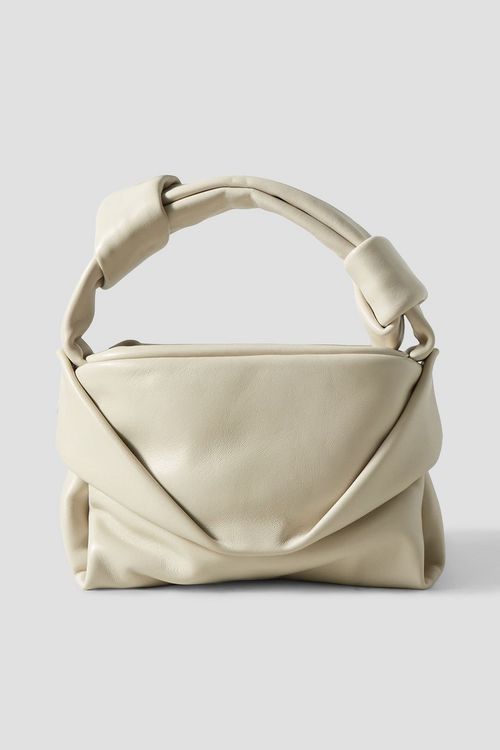 Kiss gathered leather shoulder bag