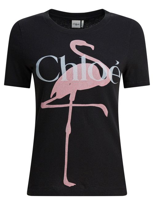 Chloé Cotton Logo Long Sleeve T-Shirt - Regular Fit
