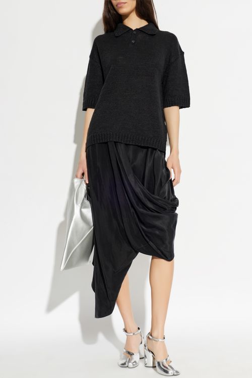 Asymmetrical Skirt, Women's, Black