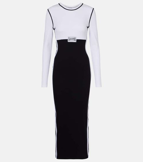 Jean Paul Gaultier Logo cotton-blend jersey maxi dress