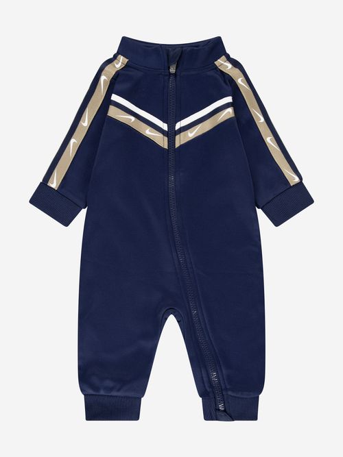 Nike Baby NSW Club Poly Hooded Romper in Navy