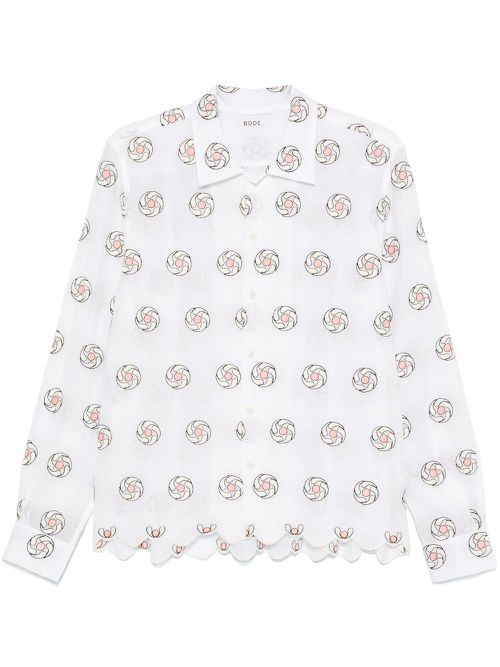 Floral Aperture shirt - White