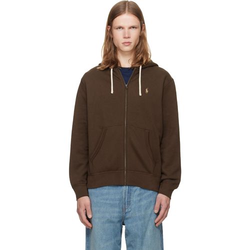 Brown Fleece Full-Zip Hoodie