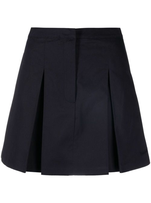 Logo-embroidery mini skirt - Blue