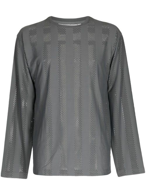Fike mesh-detail T-shirt - Grey