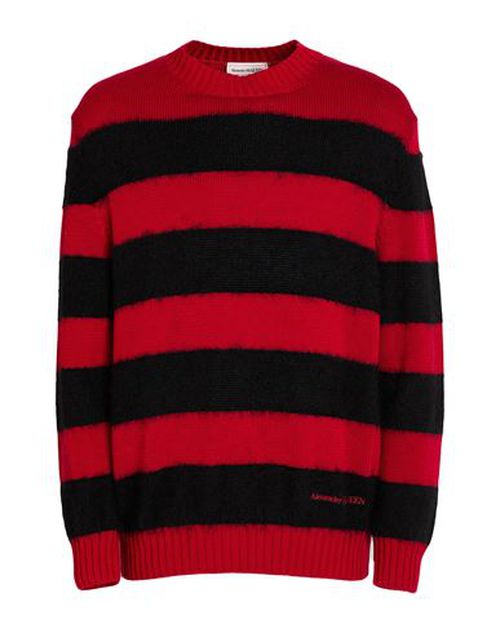 Man Sweater Red Size XL Cotton, Mohair wool, Polyamide, Silk