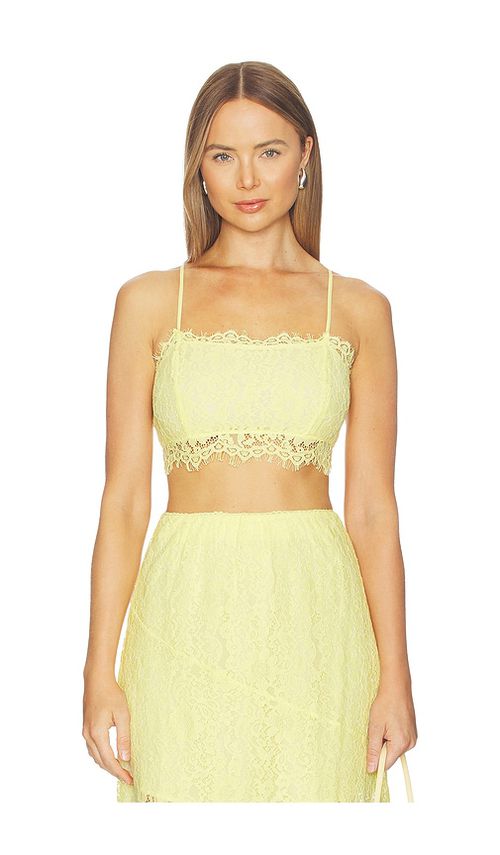 CAMI NYC Sofie Lace Cropped Camisole in Yellow. - 2 also , 6, 8