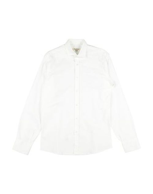 Kid Boy Shirt White Size 10 Cotton, Elastane