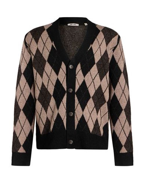 Man Cardigan Black Size M Polyester, Acrylic, Cotton, Wool, Elastane