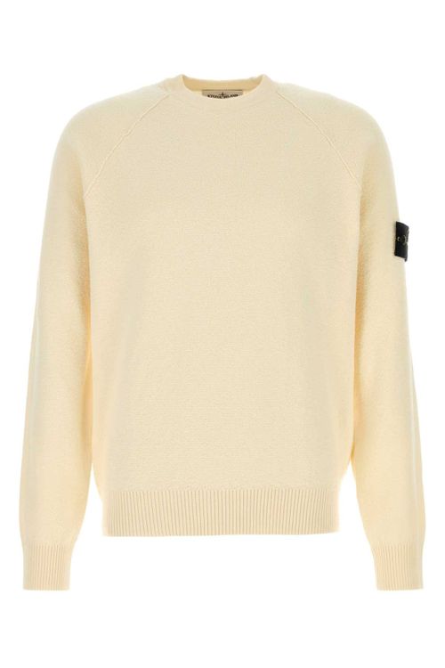 Cotton Knit Sweater — Beige