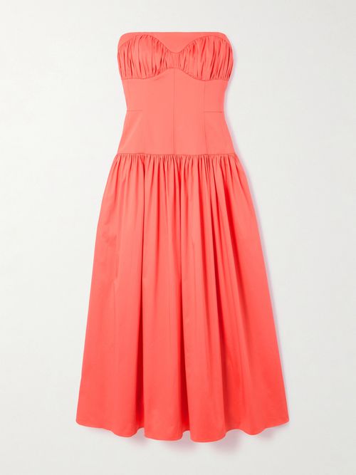 Lauryn Cotton-blend Poplin Midi Dress - Unknown