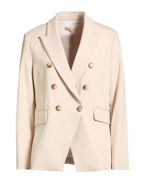 Woman Blazer Beige Size 8 Viscose, Polyamide, Elastane