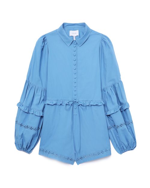 Ruffle trim playsuit