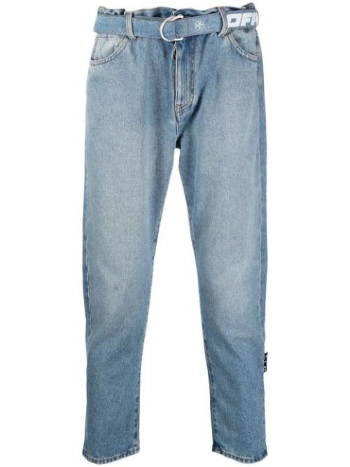 Slim-cut denim jeans