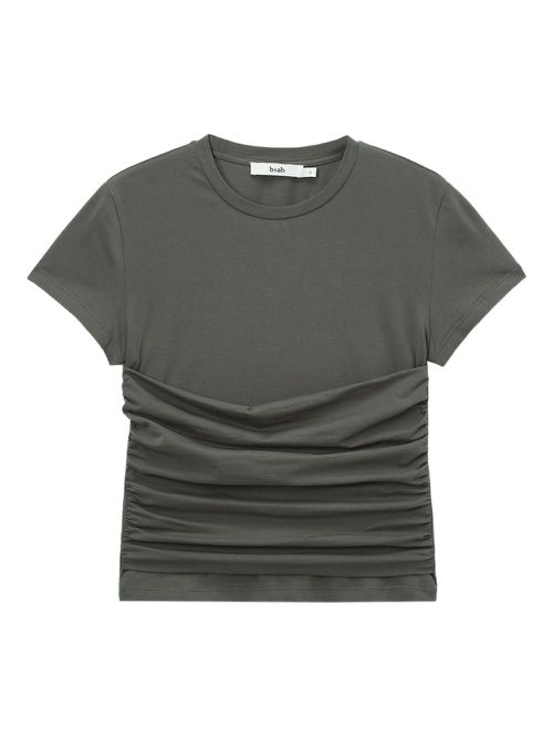 B+ab ruched-detail T-shirt - Grey
