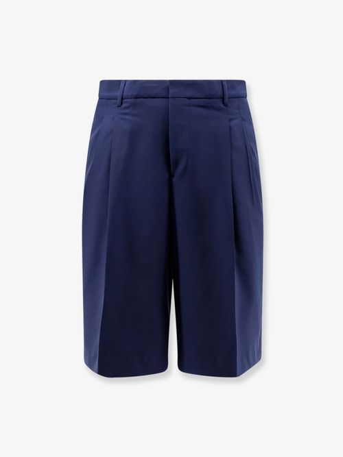 Virgin Wool Bermudas — Blue