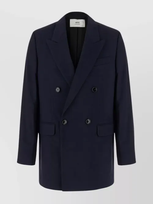 Ami Paris - oversize wool blazer button detailing