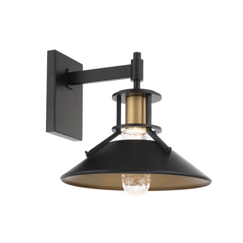 WAC Sleepless 3000K Outdoor Wall Light in Black/Aged Brass - WS-W43015-BK/AB