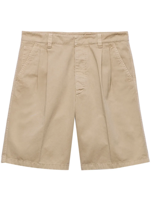 Beige cotton bermuda shorts