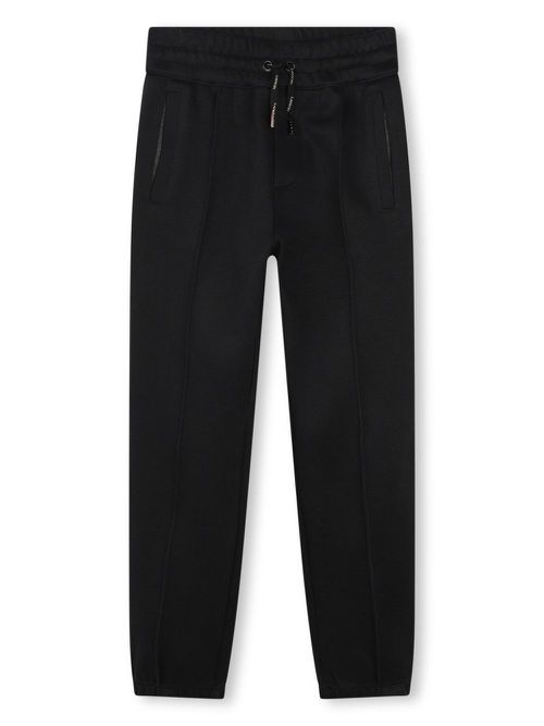 Cotton drawstring track pants - Black