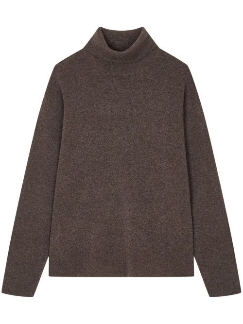 Mélange-effect sweater - Brown