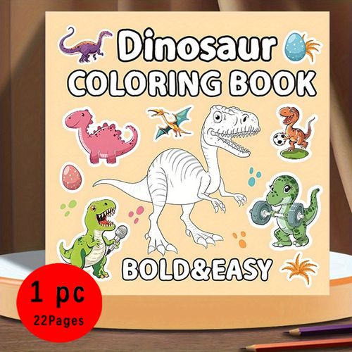 TEMU A Coloring Book About Dinosaurs, Suitable For , Couples, , Suitable For Parties, Valentine's Day Birthdays, And Other Holidays. Painting And