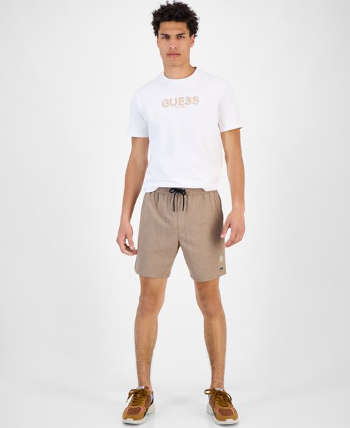 Men's Solid Drawstring Swim Trunks - Walnut Shell Multi