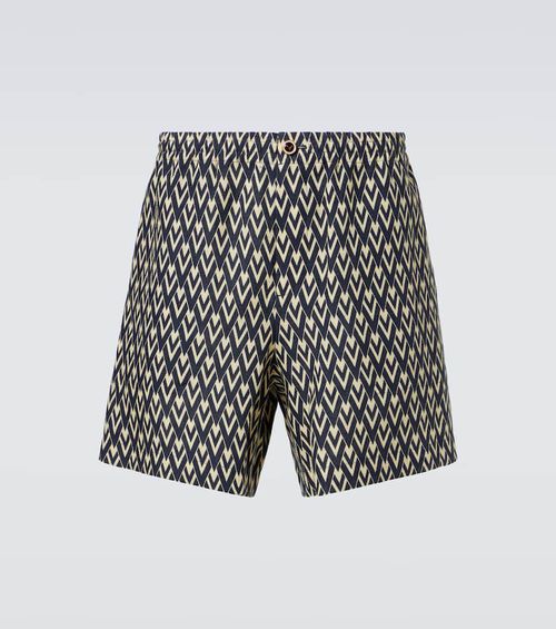 Toute La V linen Bermuda shorts