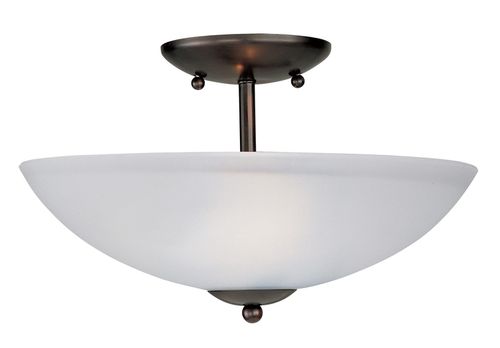 Black Two Light Semi-Flush Mount from the Logan Collection