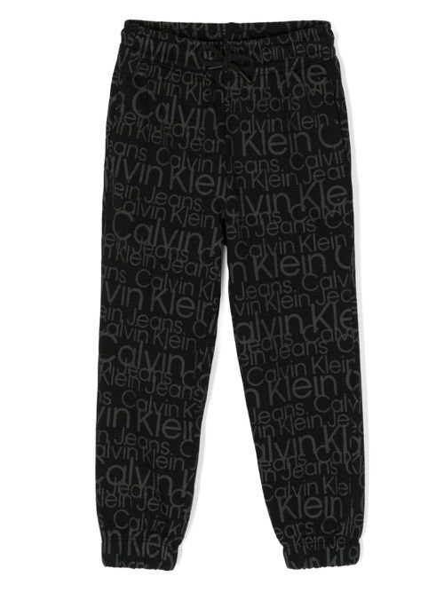 Logo-print track pants - Black