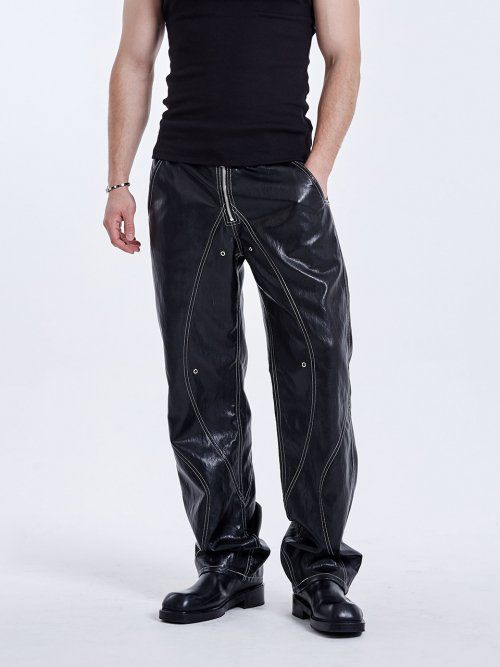 TUNNEL LINING TROUSER Leather