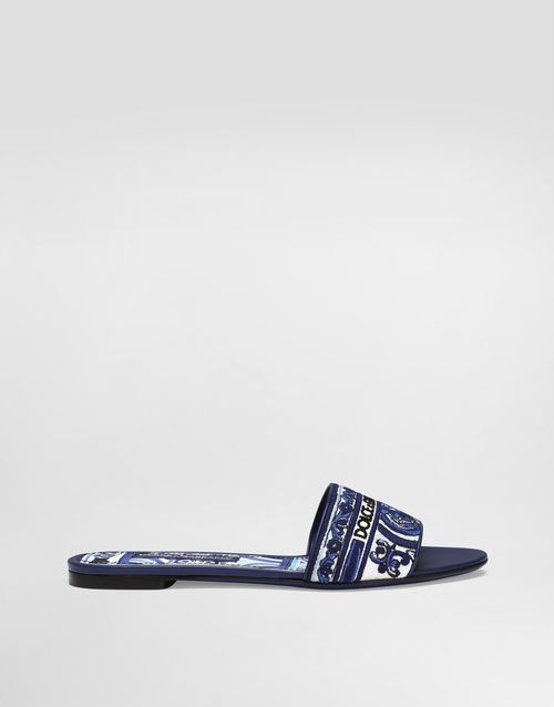 Embroidered slides