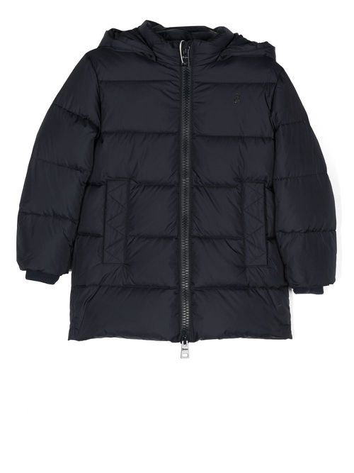 Hooded puffer coat - Blue