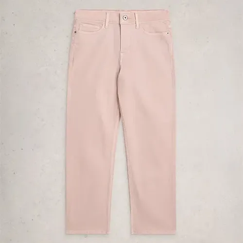 White Stuff Blake Straight Crop Jeans Light Pink