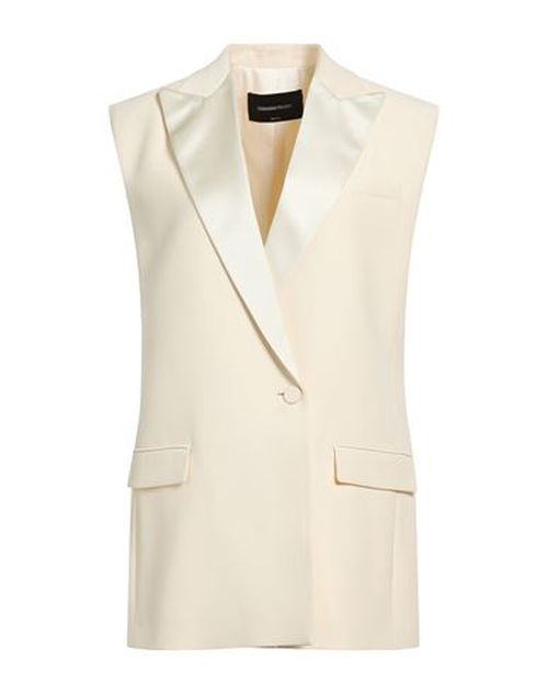 Woman Blazer Ivory Size 4 Wool, Silk