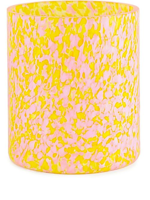 Macchia Murano glass vase - Yellow