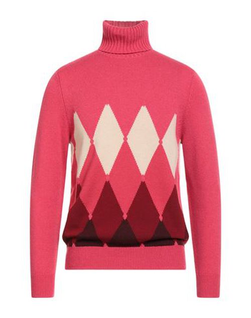 Man Turtleneck Magenta Size 36 Cashmere