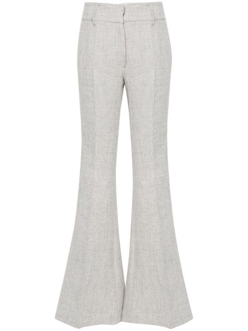 Rhein flared seam-detail flared trousers - Grey