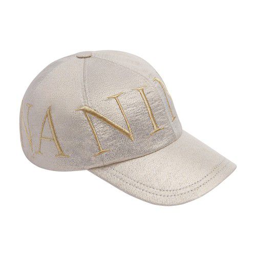 Lurex cotton blend baseball cap