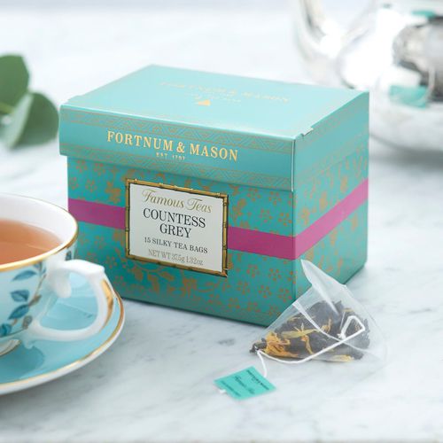 Countess Grey, 15 Whole Leaf Silky Black Teabags, 37.5g