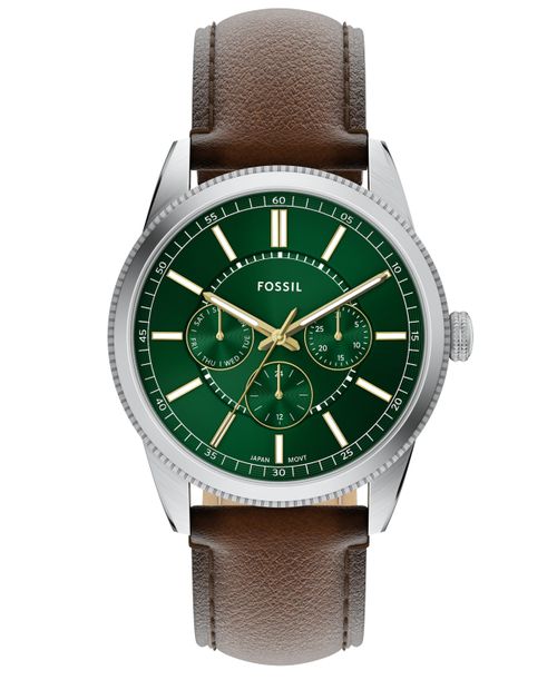 Men's Pearson Multifunction Brown Leather Watch, 42mm - Brown