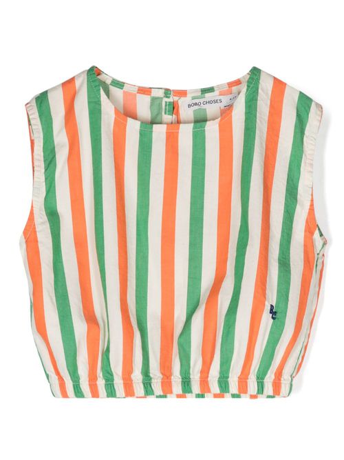 Striped sleeveless T-shirt - Green